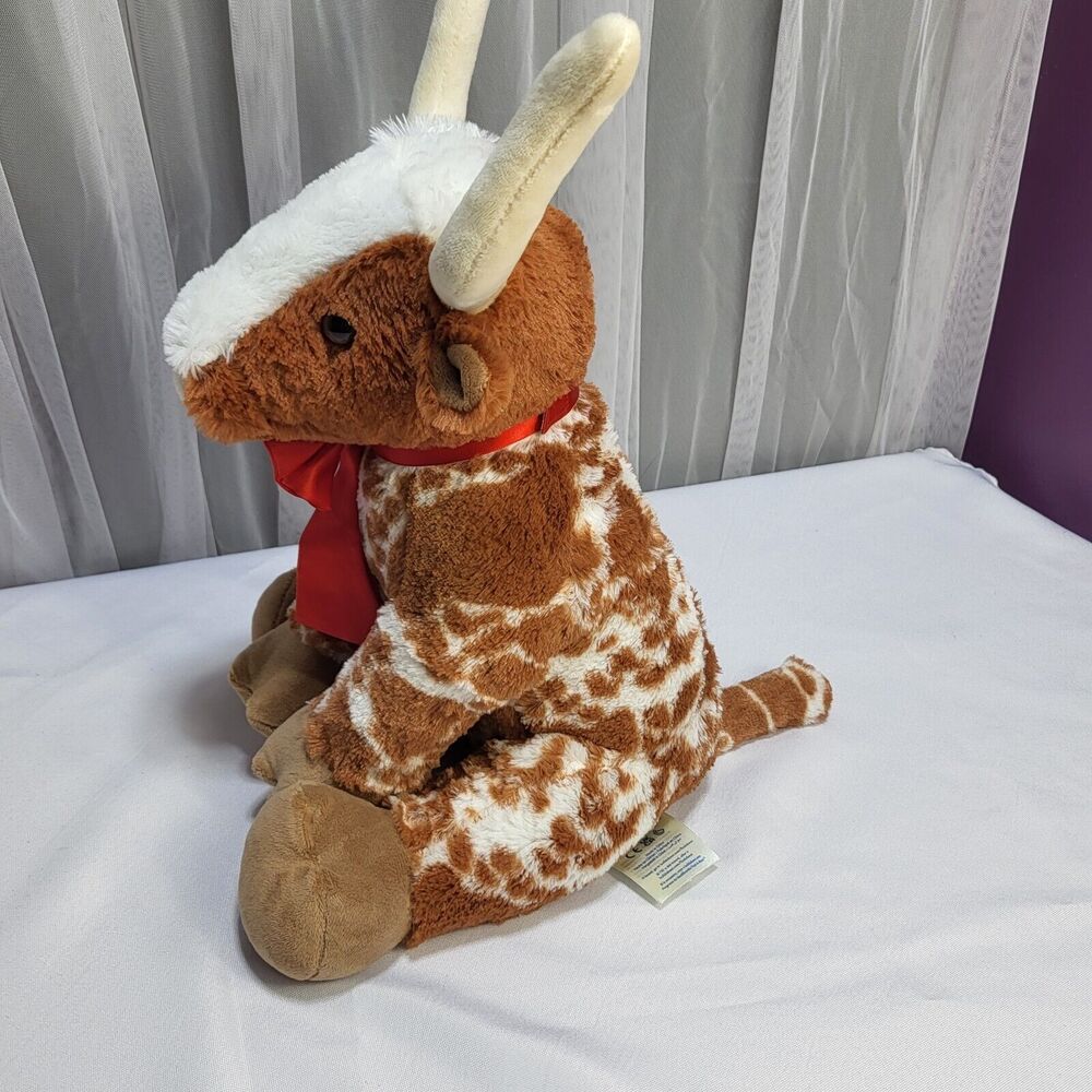 Build A Bear Workshop Longhorn Cow Texas‎ Steer Brown White 2023 Stuffed Plush - Picture 6 of 16